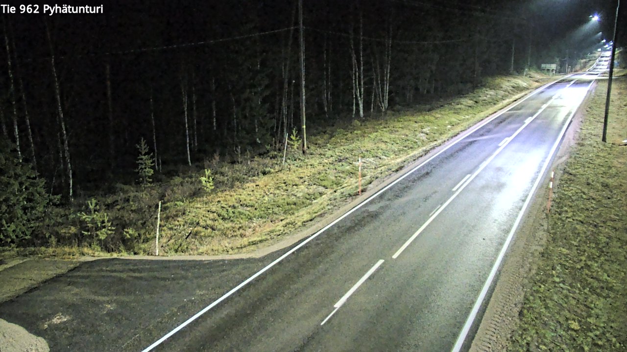 Weather Camera Image Väg 962 Pelkosenniemi Pyhätunturi, Pelkosenniemi, Lappi