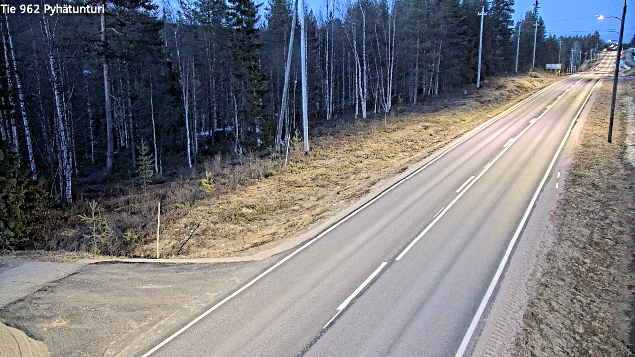 Weather Camera Image Road 962 Pelkosenniemi Pyhätunturi, Pelkosenniemi, Lappi