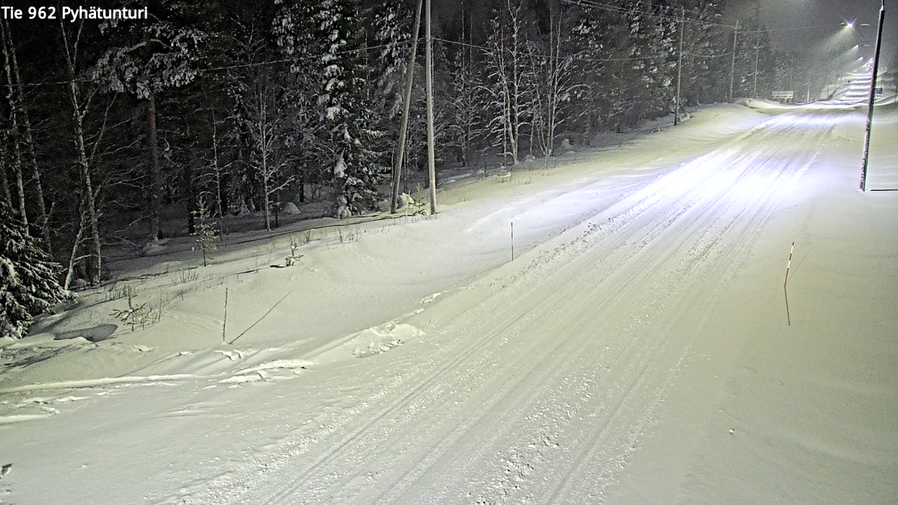 Weather Camera Image Road 962 Pelkosenniemi Pyhätunturi, Pelkosenniemi, Lappi