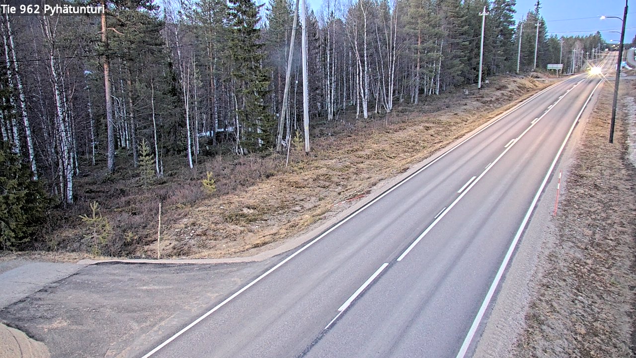 Weather Camera Image Road 962 Pelkosenniemi Pyhätunturi, Pelkosenniemi, Lappi