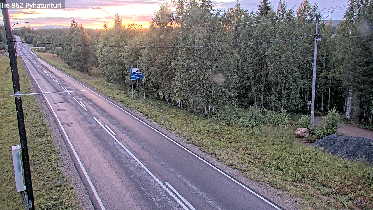 Weather Camera Image Road 962 Pelkosenniemi Pyhätunturi, Pelkosenniemi, Lappi
