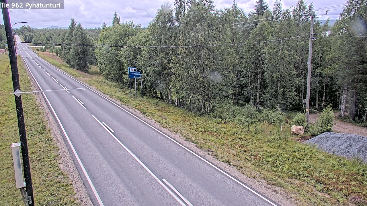 Weather Camera Image Road 962 Pelkosenniemi Pyhätunturi, Pelkosenniemi, Lappi