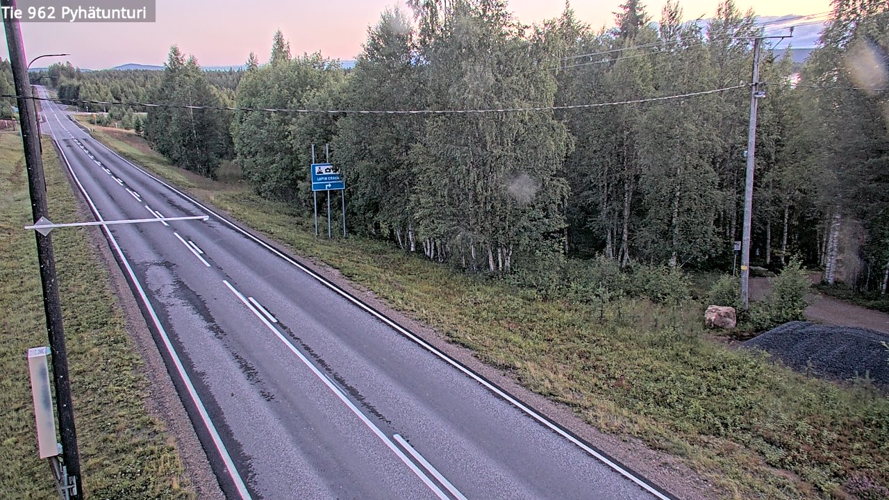 Weather Camera Image Road 962 Pelkosenniemi Pyhätunturi, Pelkosenniemi, Lappi