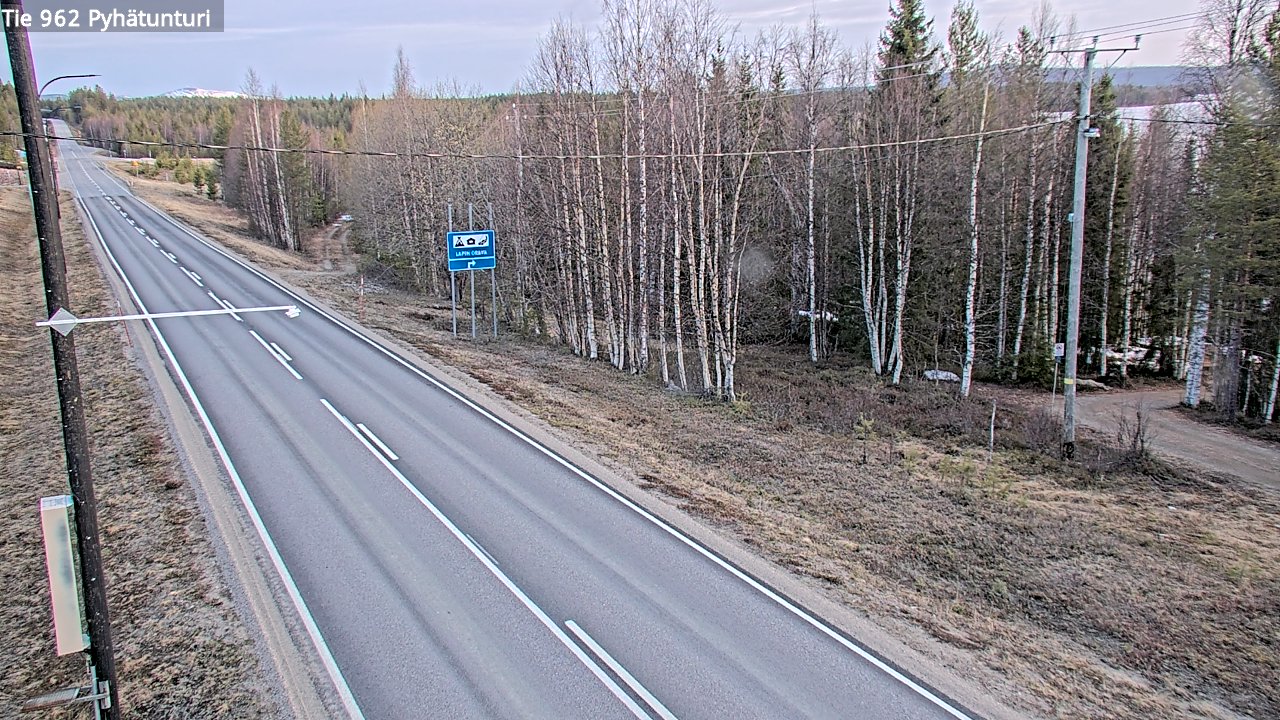 Weather Camera Image Road 962 Pelkosenniemi Pyhätunturi, Pelkosenniemi, Lappi