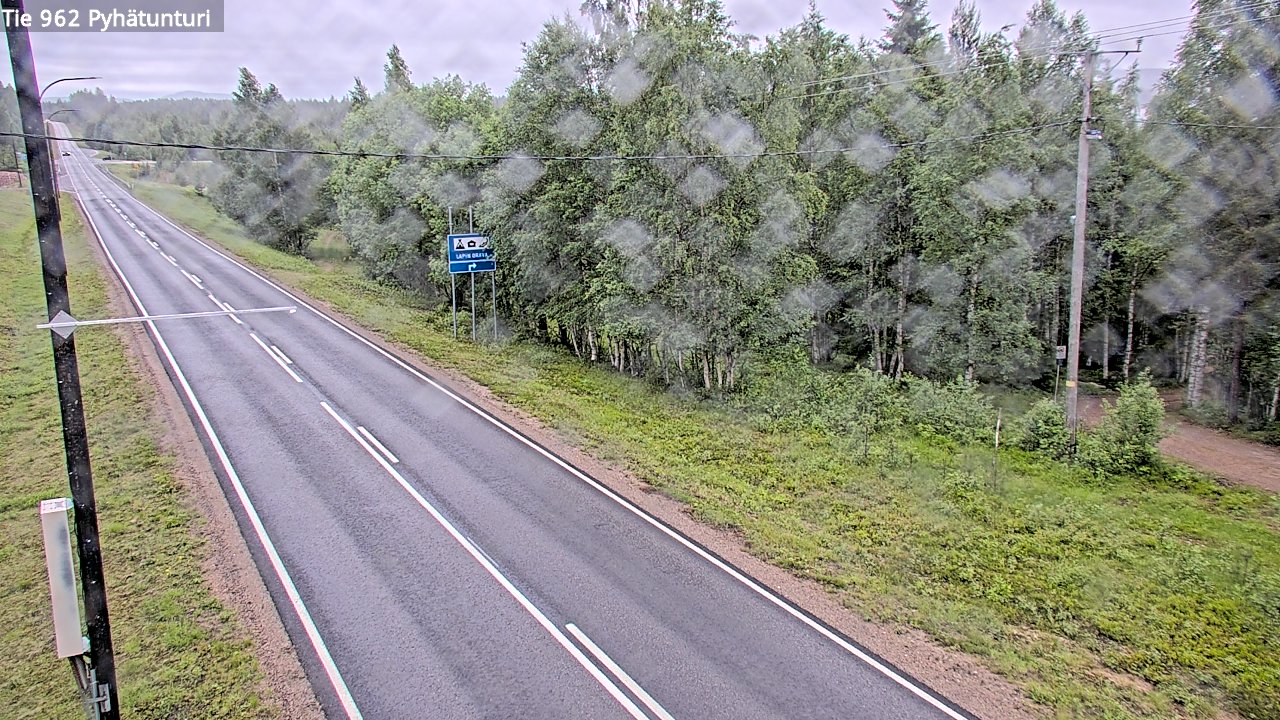 Weather Camera Image Väg 962 Pelkosenniemi Pyhätunturi, Pelkosenniemi, Lappi