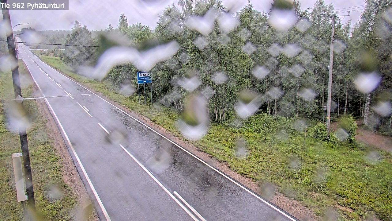 Weather Camera Image Väg 962 Pelkosenniemi Pyhätunturi, Pelkosenniemi, Lappi
