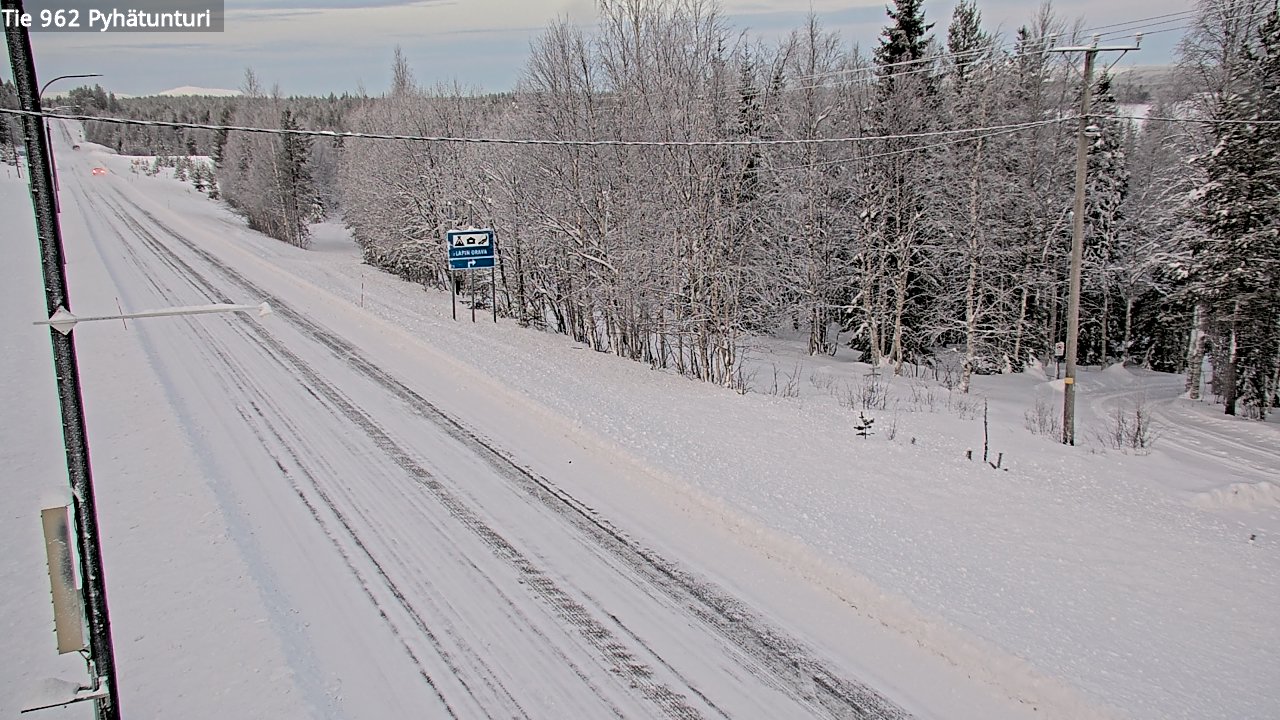 Weather Camera Image Road 962 Pelkosenniemi Pyhätunturi, Pelkosenniemi, Lappi
