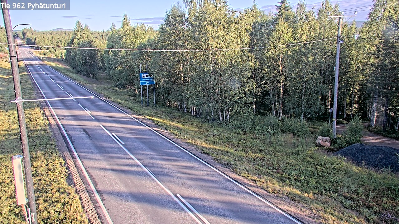 Weather Camera Image Road 962 Pelkosenniemi Pyhätunturi, Pelkosenniemi, Lappi