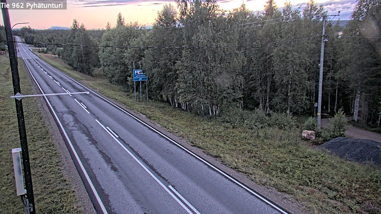 Weather Camera Image Road 962 Pelkosenniemi Pyhätunturi, Pelkosenniemi, Lappi