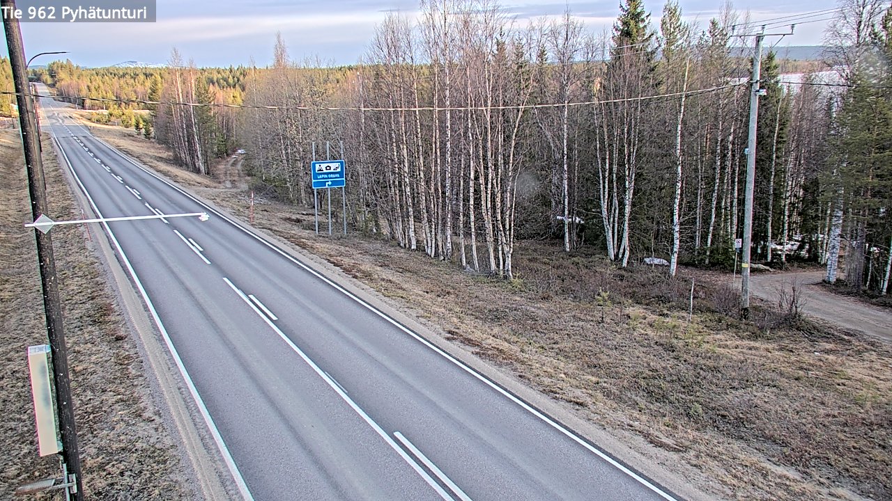 Weather Camera Image Road 962 Pelkosenniemi Pyhätunturi, Pelkosenniemi, Lappi