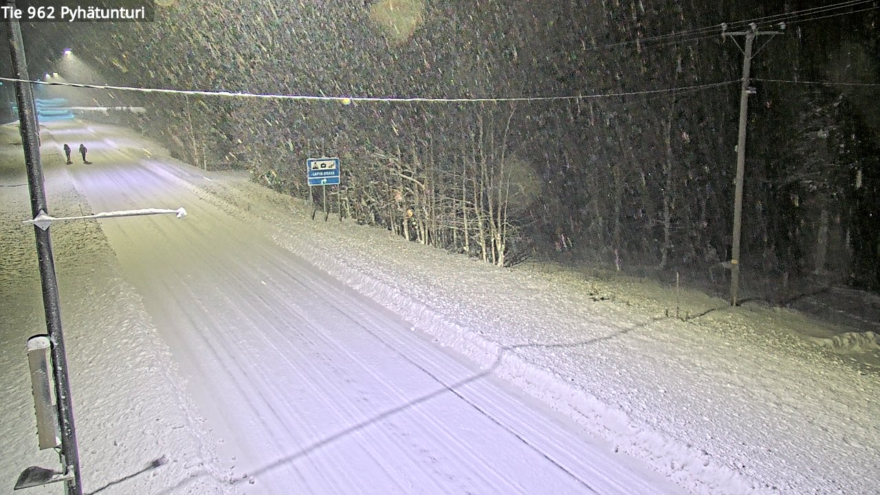 Weather Camera Image Road 962 Pelkosenniemi Pyhätunturi, Pelkosenniemi, Lappi