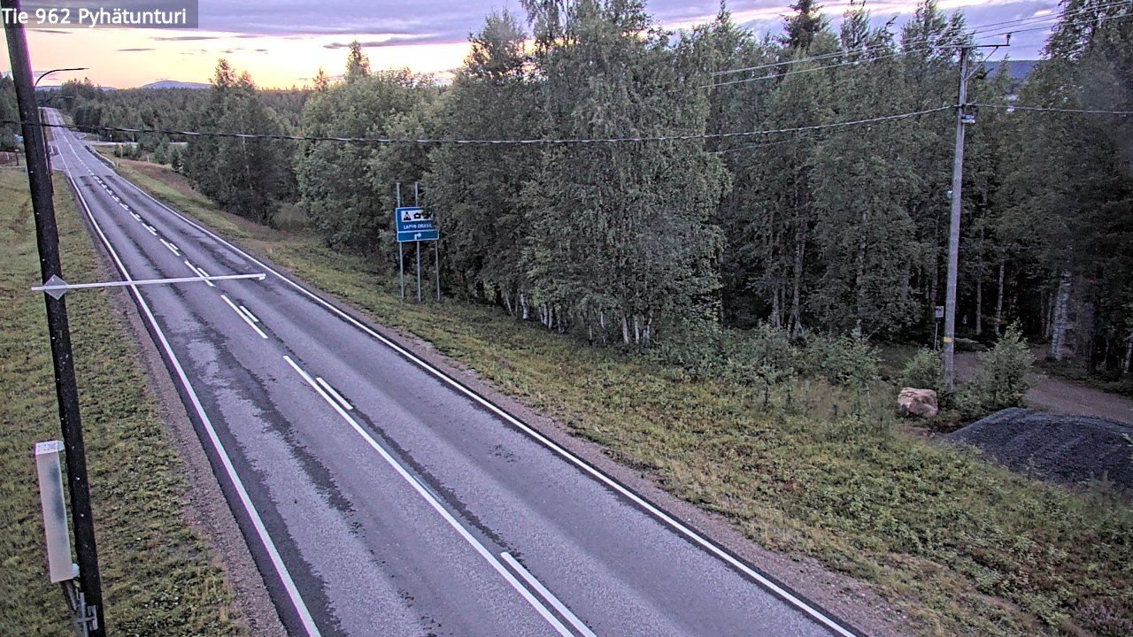 Weather Camera Image Road 962 Pelkosenniemi Pyhätunturi, Pelkosenniemi, Lappi