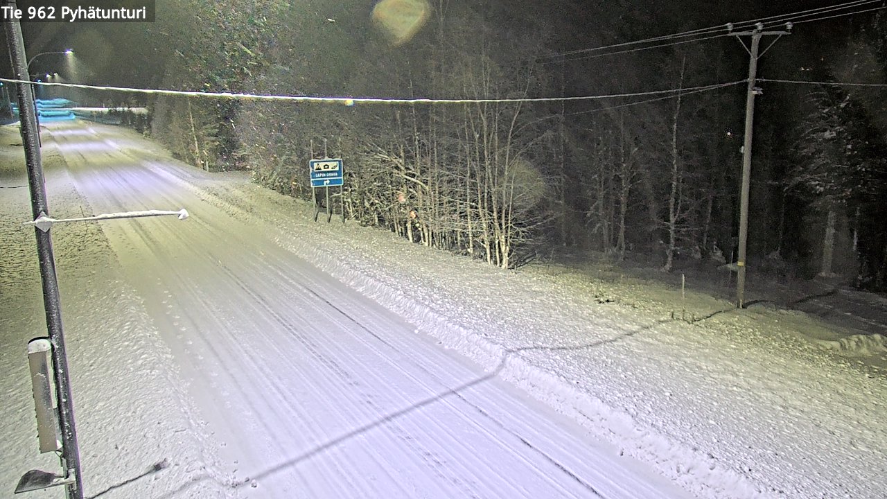 Weather Camera Image Road 962 Pelkosenniemi Pyhätunturi, Pelkosenniemi, Lappi