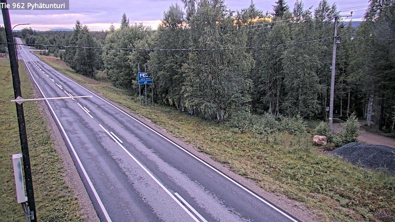 Weather Camera Image Road 962 Pelkosenniemi Pyhätunturi, Pelkosenniemi, Lappi