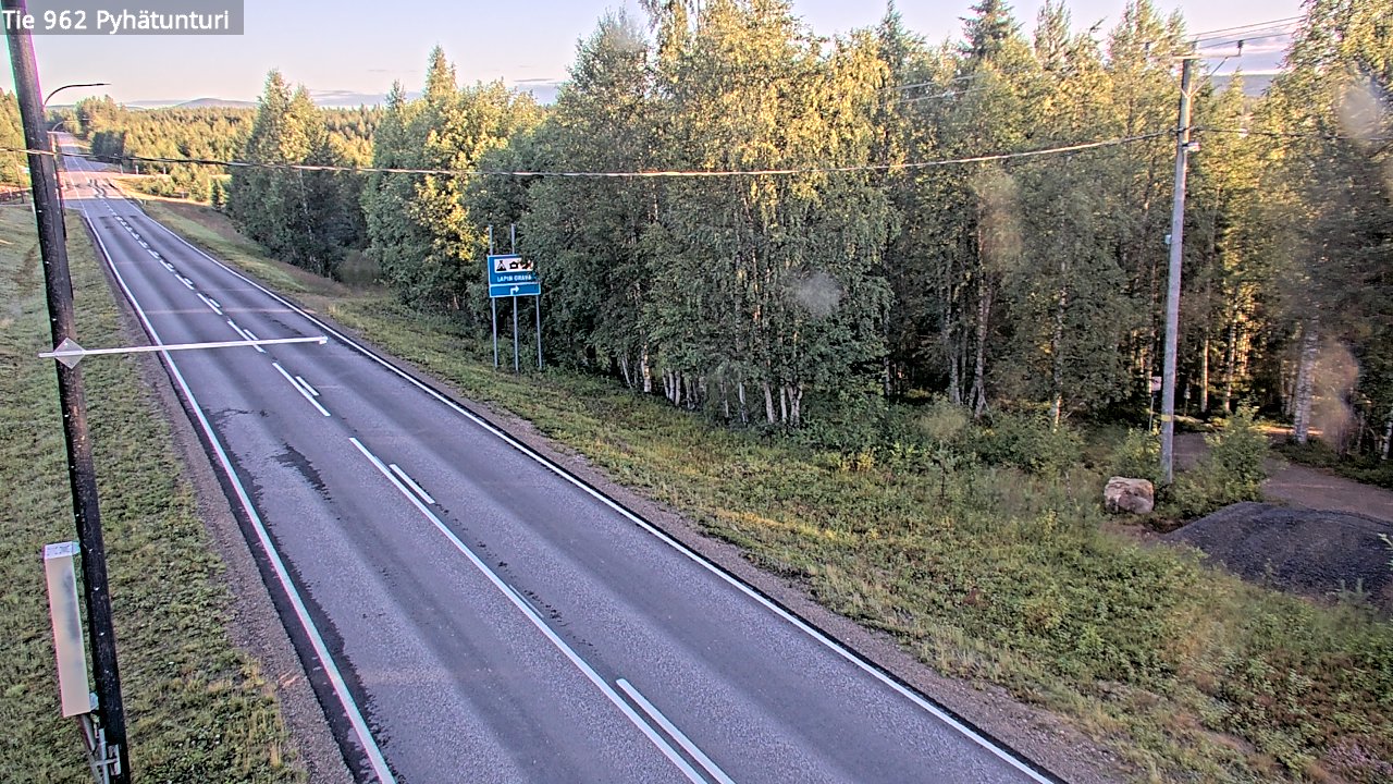 Weather Camera Image Road 962 Pelkosenniemi Pyhätunturi, Pelkosenniemi, Lappi