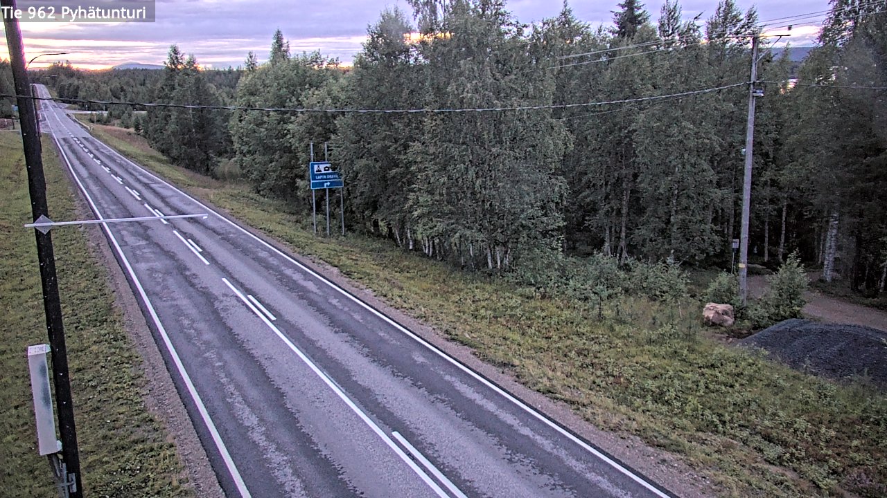 Weather Camera Image Road 962 Pelkosenniemi Pyhätunturi, Pelkosenniemi, Lappi