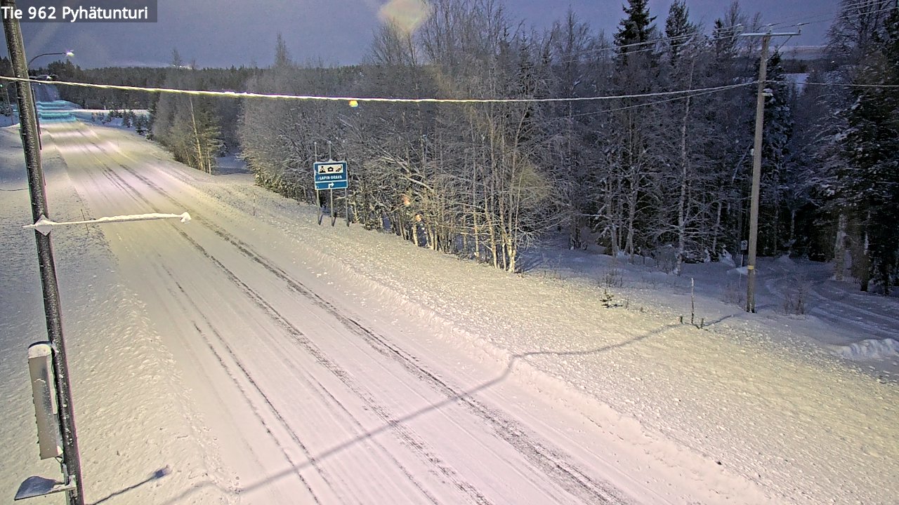 Weather Camera Image Road 962 Pelkosenniemi Pyhätunturi, Pelkosenniemi, Lappi