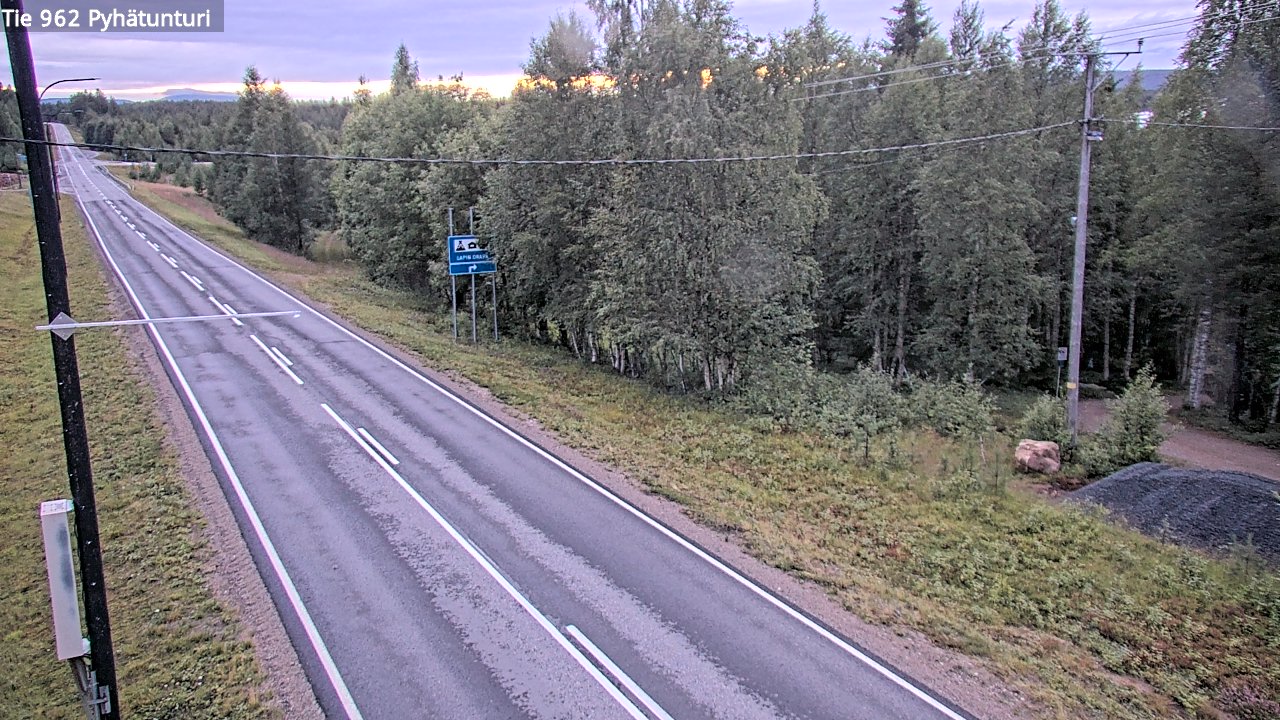 Weather Camera Image Road 962 Pelkosenniemi Pyhätunturi, Pelkosenniemi, Lappi
