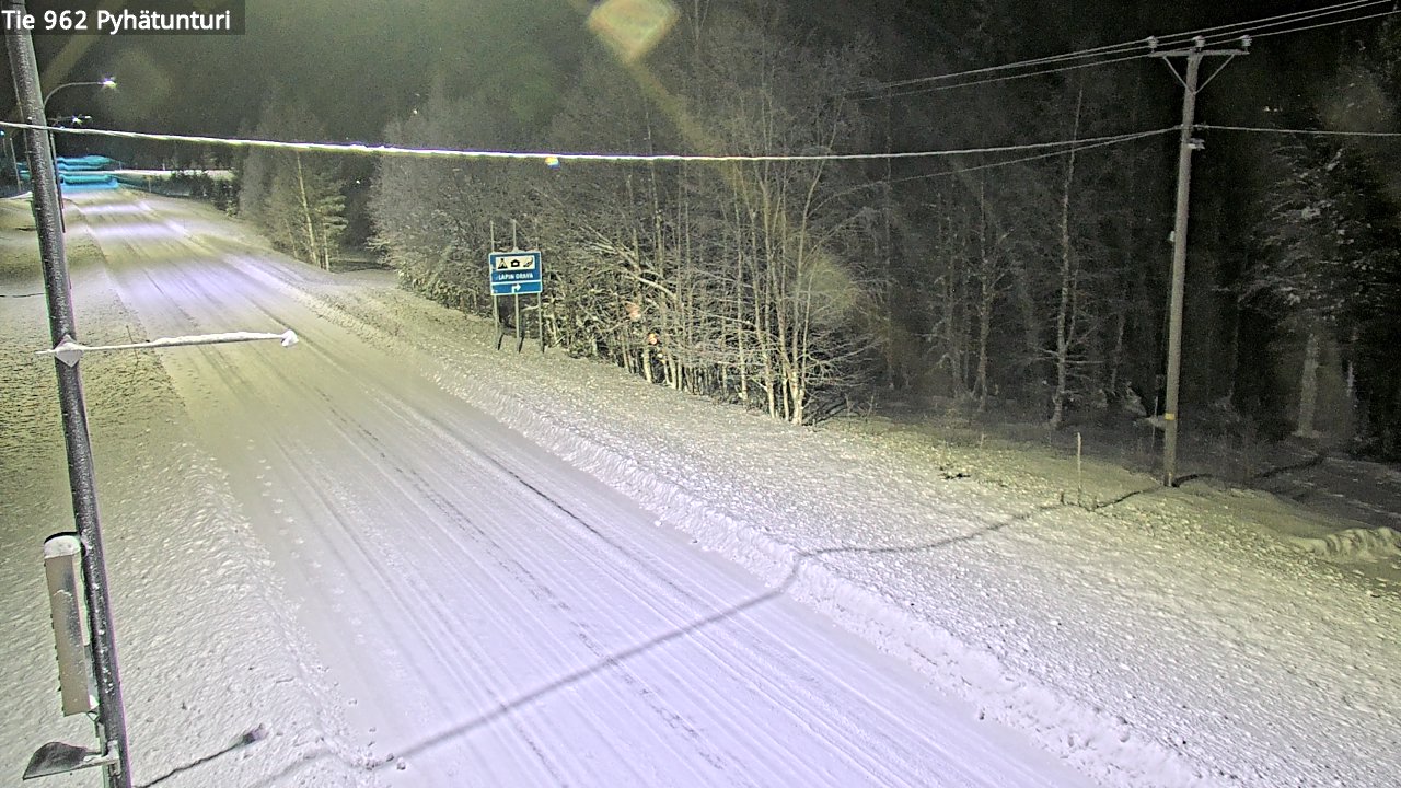 Weather Camera Image Road 962 Pelkosenniemi Pyhätunturi, Pelkosenniemi, Lappi