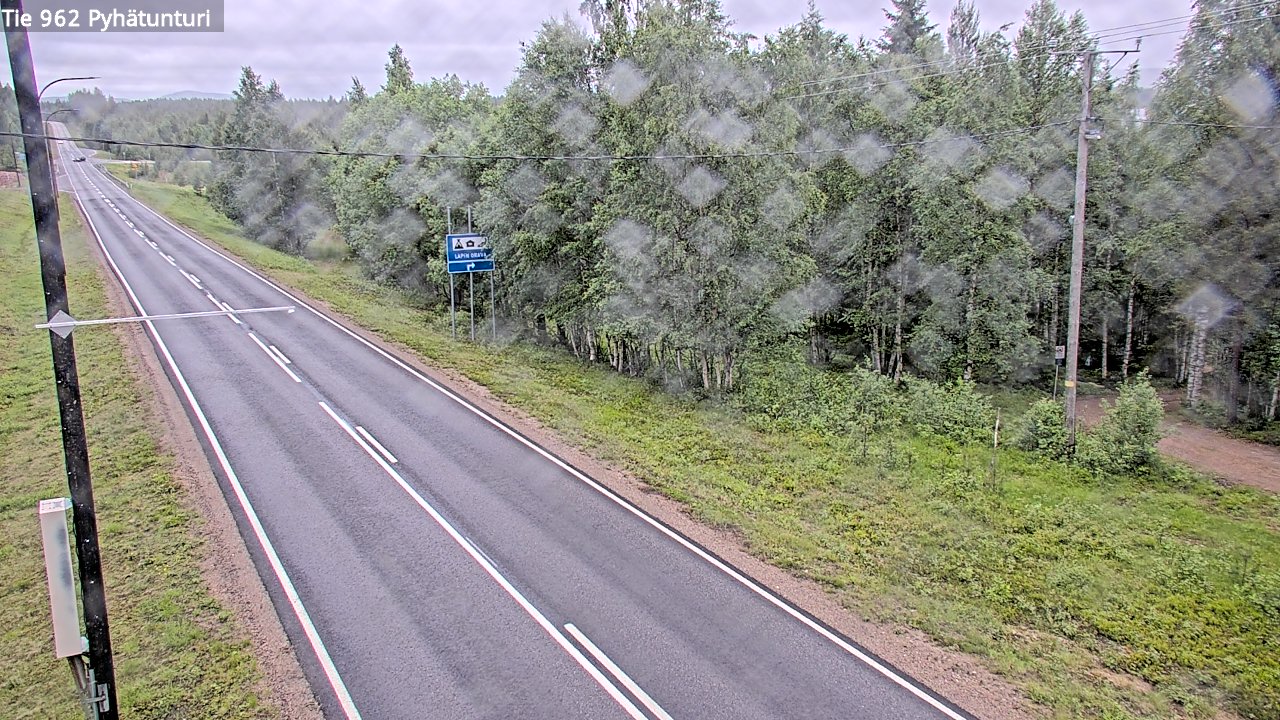 Weather Camera Image Väg 962 Pelkosenniemi Pyhätunturi, Pelkosenniemi, Lappi