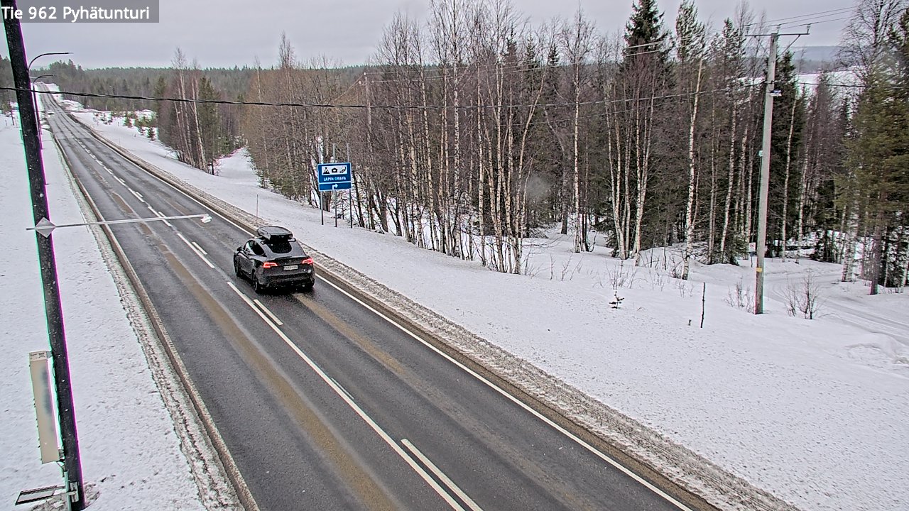 Weather Camera Image Road 962 Pelkosenniemi Pyhätunturi, Pelkosenniemi, Lappi