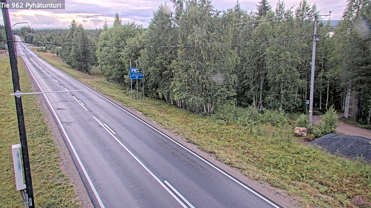 Weather Camera Image Road 962 Pelkosenniemi Pyhätunturi, Pelkosenniemi, Lappi