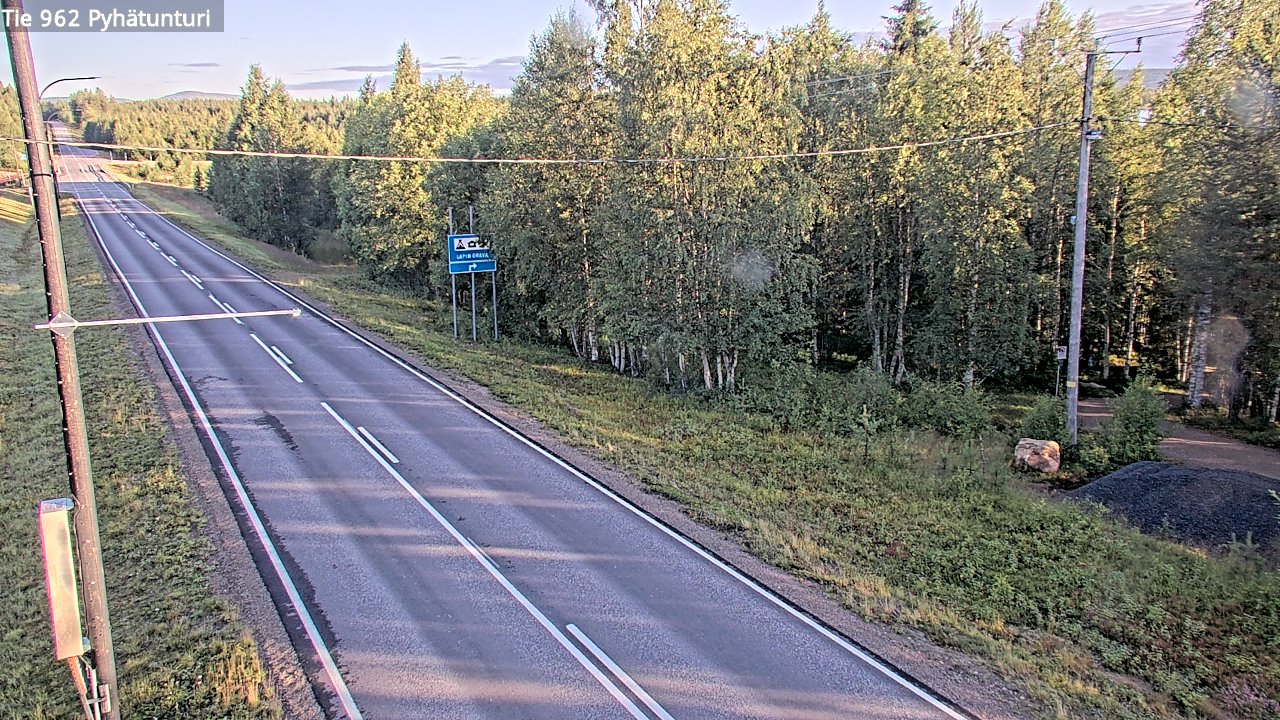 Weather Camera Image Road 962 Pelkosenniemi Pyhätunturi, Pelkosenniemi, Lappi