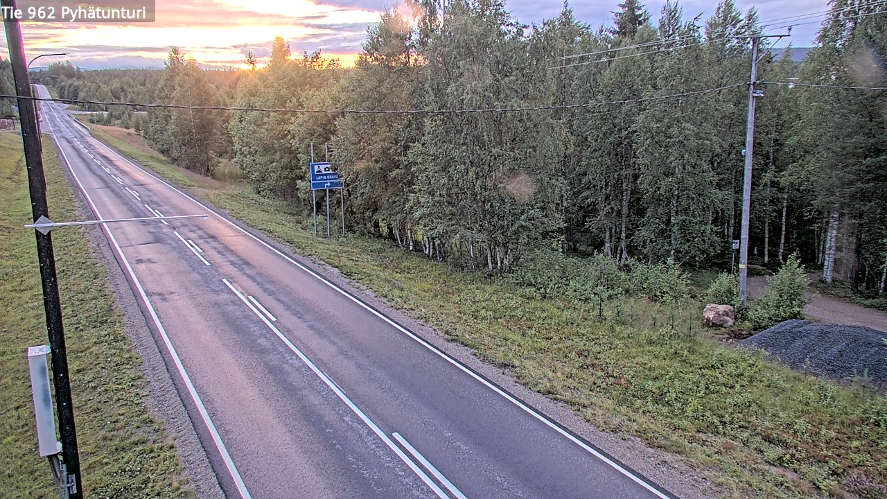 Weather Camera Image Road 962 Pelkosenniemi Pyhätunturi, Pelkosenniemi, Lappi