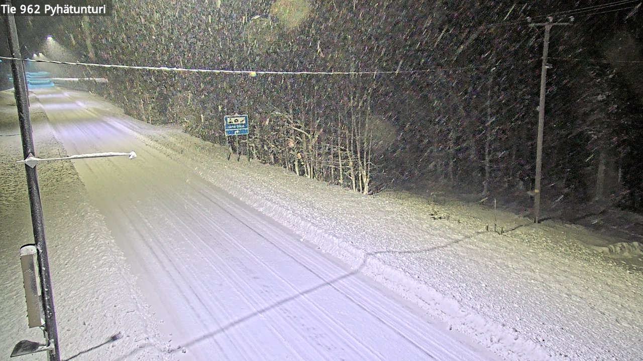 Weather Camera Image Road 962 Pelkosenniemi Pyhätunturi, Pelkosenniemi, Lappi
