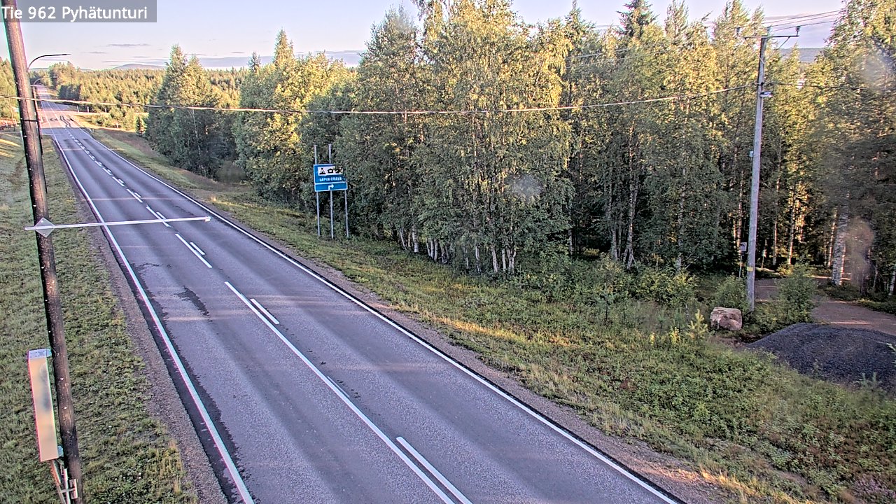 Weather Camera Image Road 962 Pelkosenniemi Pyhätunturi, Pelkosenniemi, Lappi