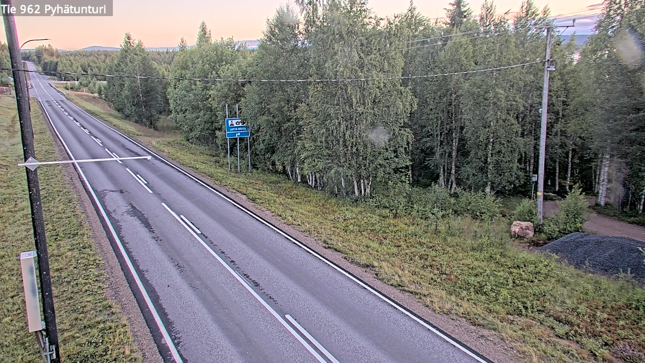 Weather Camera Image Road 962 Pelkosenniemi Pyhätunturi, Pelkosenniemi, Lappi