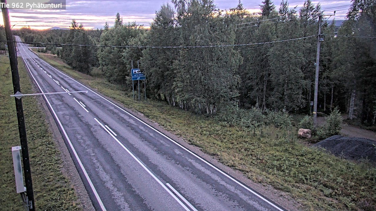 Weather Camera Image Road 962 Pelkosenniemi Pyhätunturi, Pelkosenniemi, Lappi