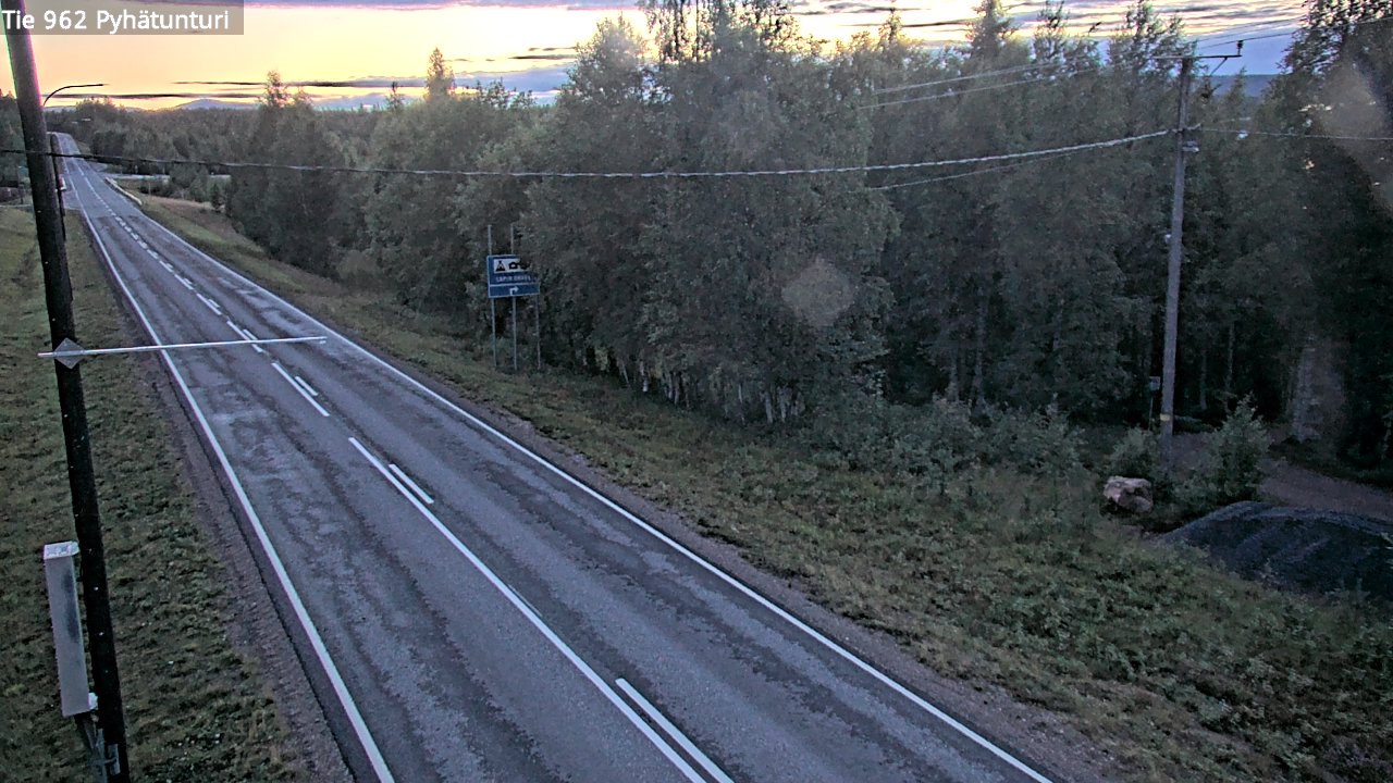 Weather Camera Image Road 962 Pelkosenniemi Pyhätunturi, Pelkosenniemi, Lappi