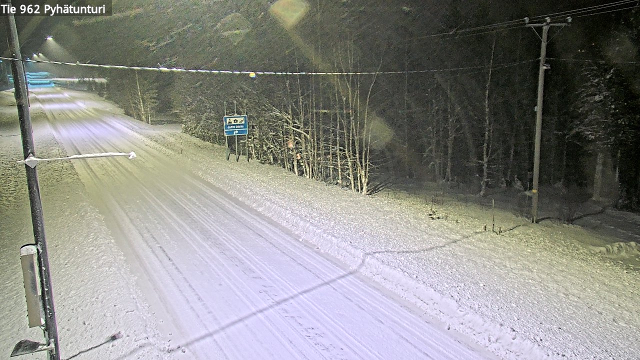 Weather Camera Image Road 962 Pelkosenniemi Pyhätunturi, Pelkosenniemi, Lappi