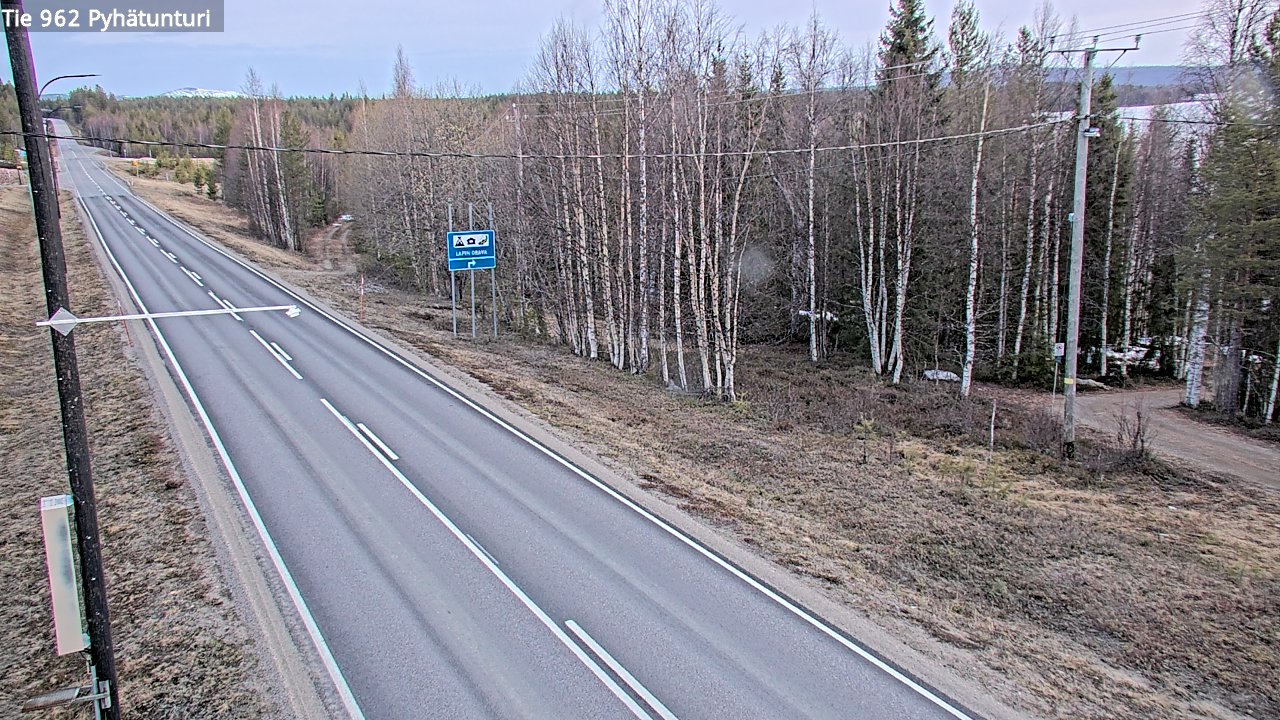 Weather Camera Image Road 962 Pelkosenniemi Pyhätunturi, Pelkosenniemi, Lappi