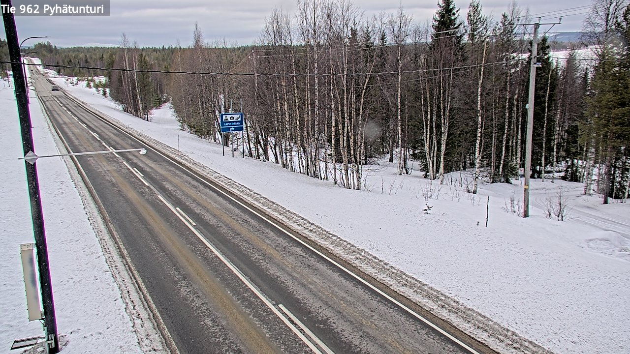 Weather Camera Image Road 962 Pelkosenniemi Pyhätunturi, Pelkosenniemi, Lappi