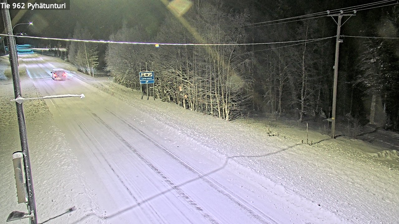 Weather Camera Image Road 962 Pelkosenniemi Pyhätunturi, Pelkosenniemi, Lappi