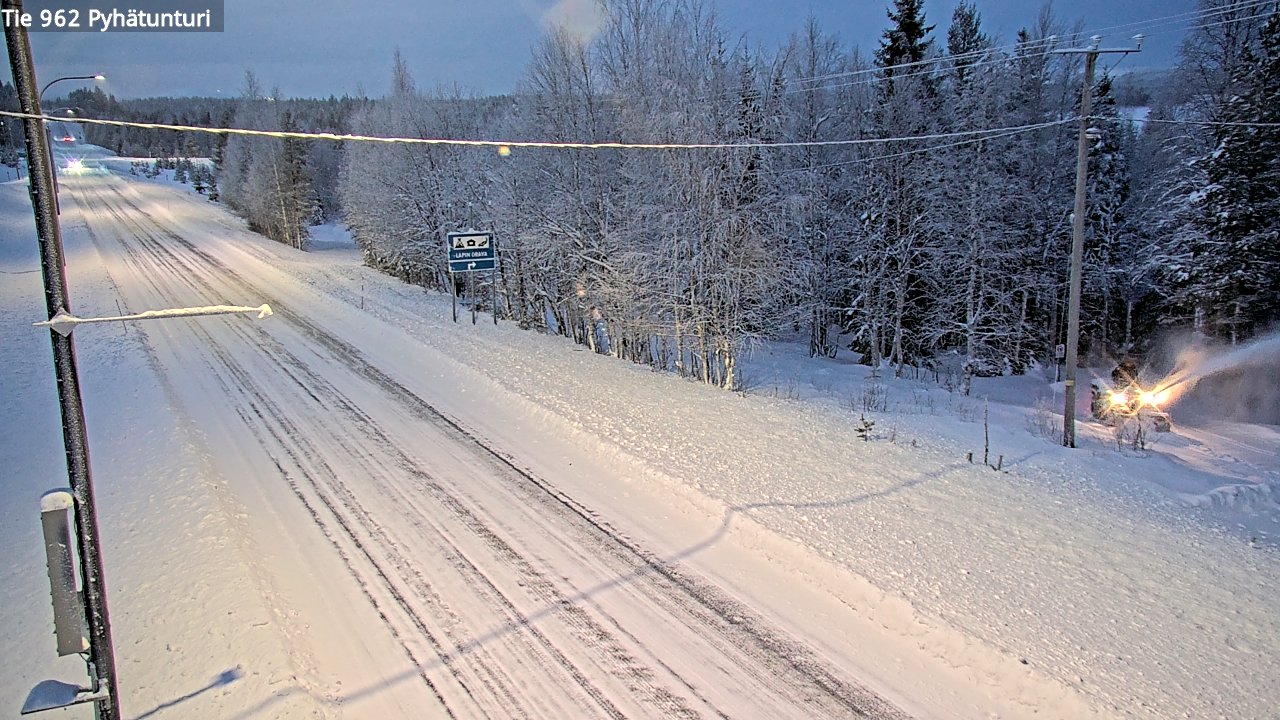 Weather Camera Image Road 962 Pelkosenniemi Pyhätunturi, Pelkosenniemi, Lappi