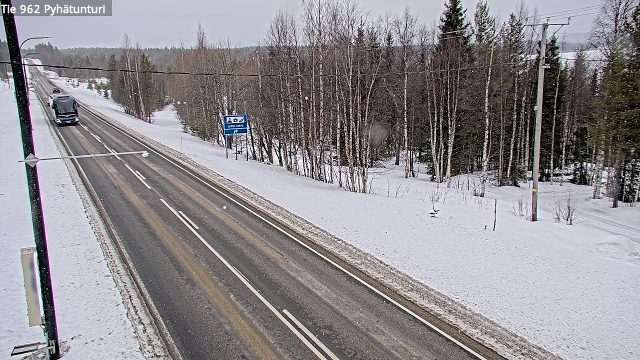 Weather Camera Image Road 962 Pelkosenniemi Pyhätunturi, Pelkosenniemi, Lappi