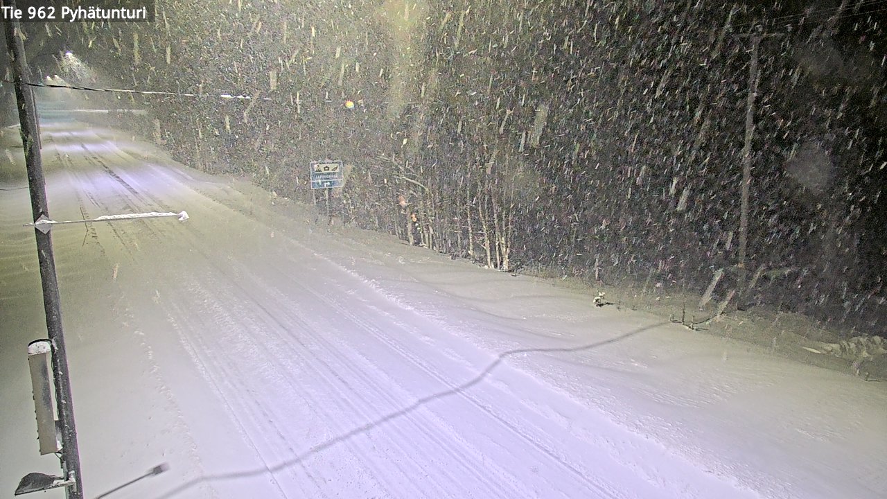 Weather Camera Image Road 962 Pelkosenniemi Pyhätunturi, Pelkosenniemi, Lappi