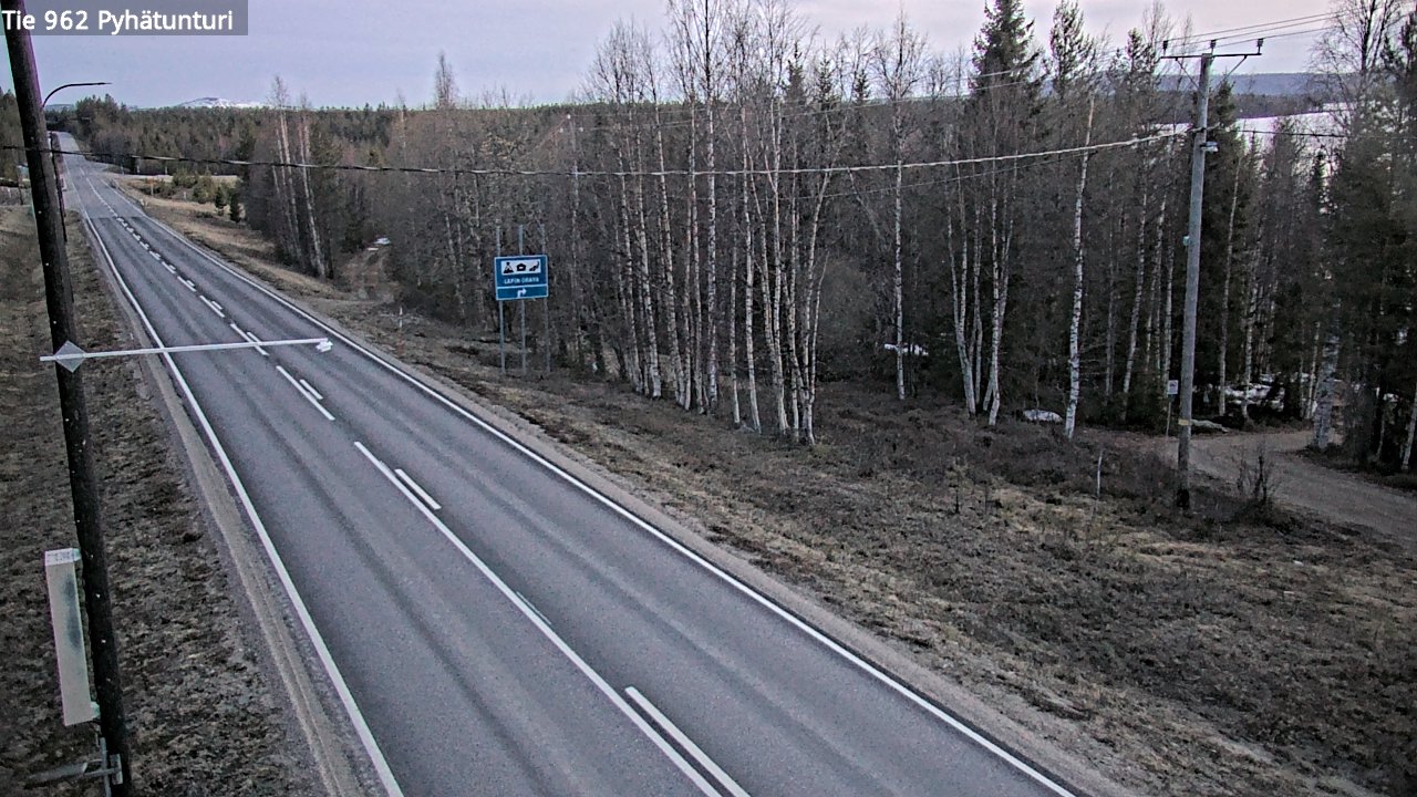 Weather Camera Image Road 962 Pelkosenniemi Pyhätunturi, Pelkosenniemi, Lappi