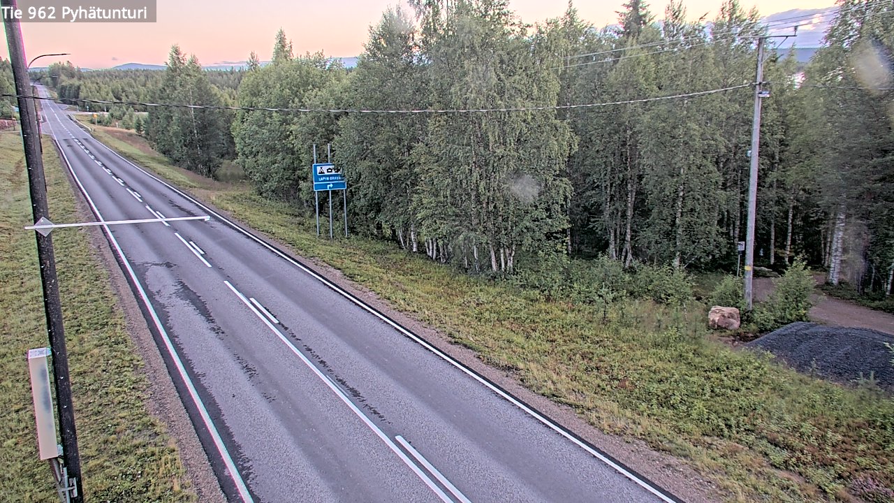 Weather Camera Image Road 962 Pelkosenniemi Pyhätunturi, Pelkosenniemi, Lappi