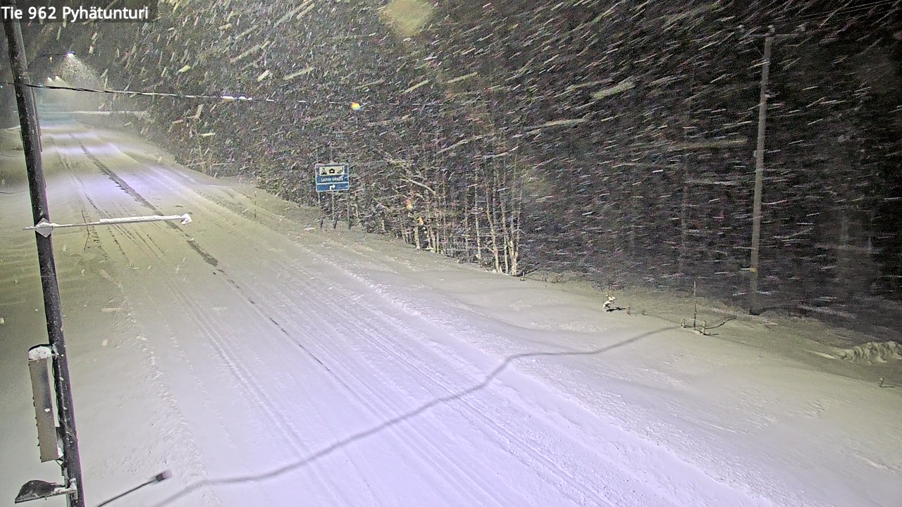 Weather Camera Image Road 962 Pelkosenniemi Pyhätunturi, Pelkosenniemi, Lappi