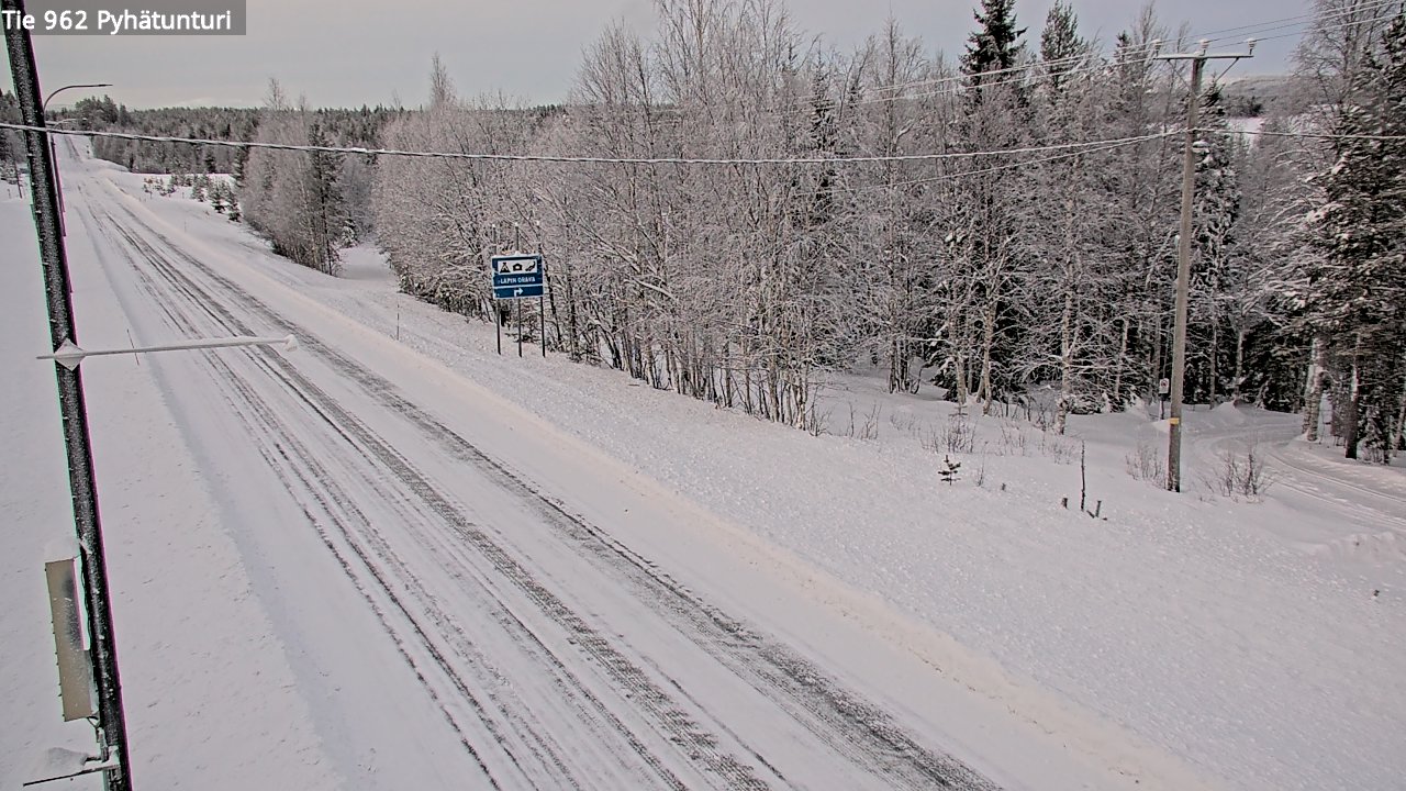 Weather Camera Image Road 962 Pelkosenniemi Pyhätunturi, Pelkosenniemi, Lappi