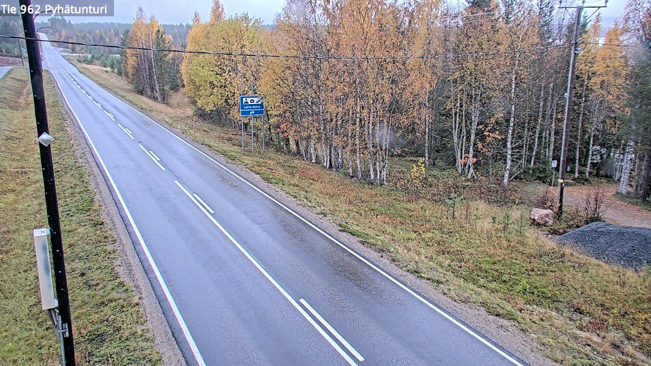 Weather Camera Image Road 962 Pelkosenniemi Pyhätunturi, Pelkosenniemi, Lappi
