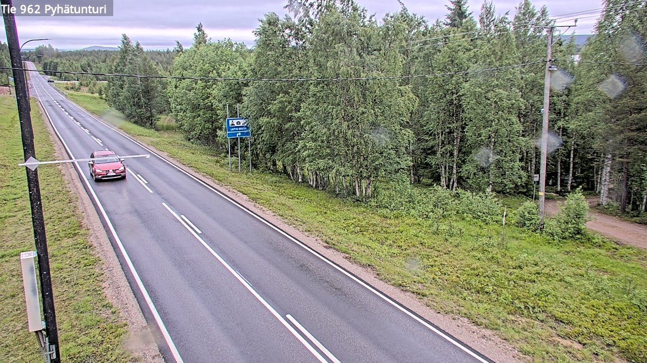 Weather Camera Image Väg 962 Pelkosenniemi Pyhätunturi, Pelkosenniemi, Lappi