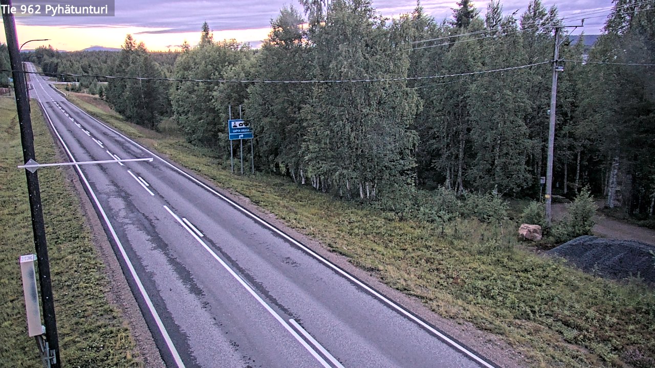 Weather Camera Image Road 962 Pelkosenniemi Pyhätunturi, Pelkosenniemi, Lappi