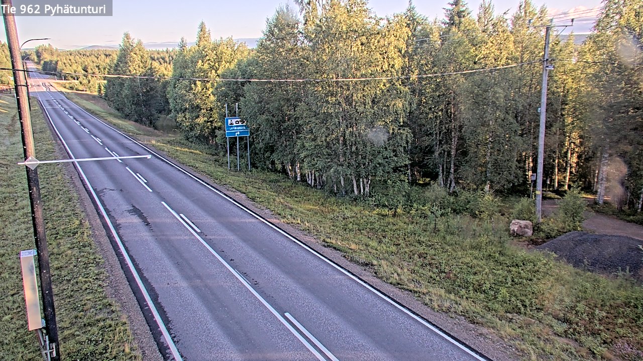 Weather Camera Image Road 962 Pelkosenniemi Pyhätunturi, Pelkosenniemi, Lappi
