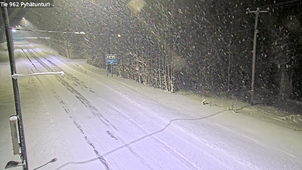 Weather Camera Image Road 962 Pelkosenniemi Pyhätunturi, Pelkosenniemi, Lappi