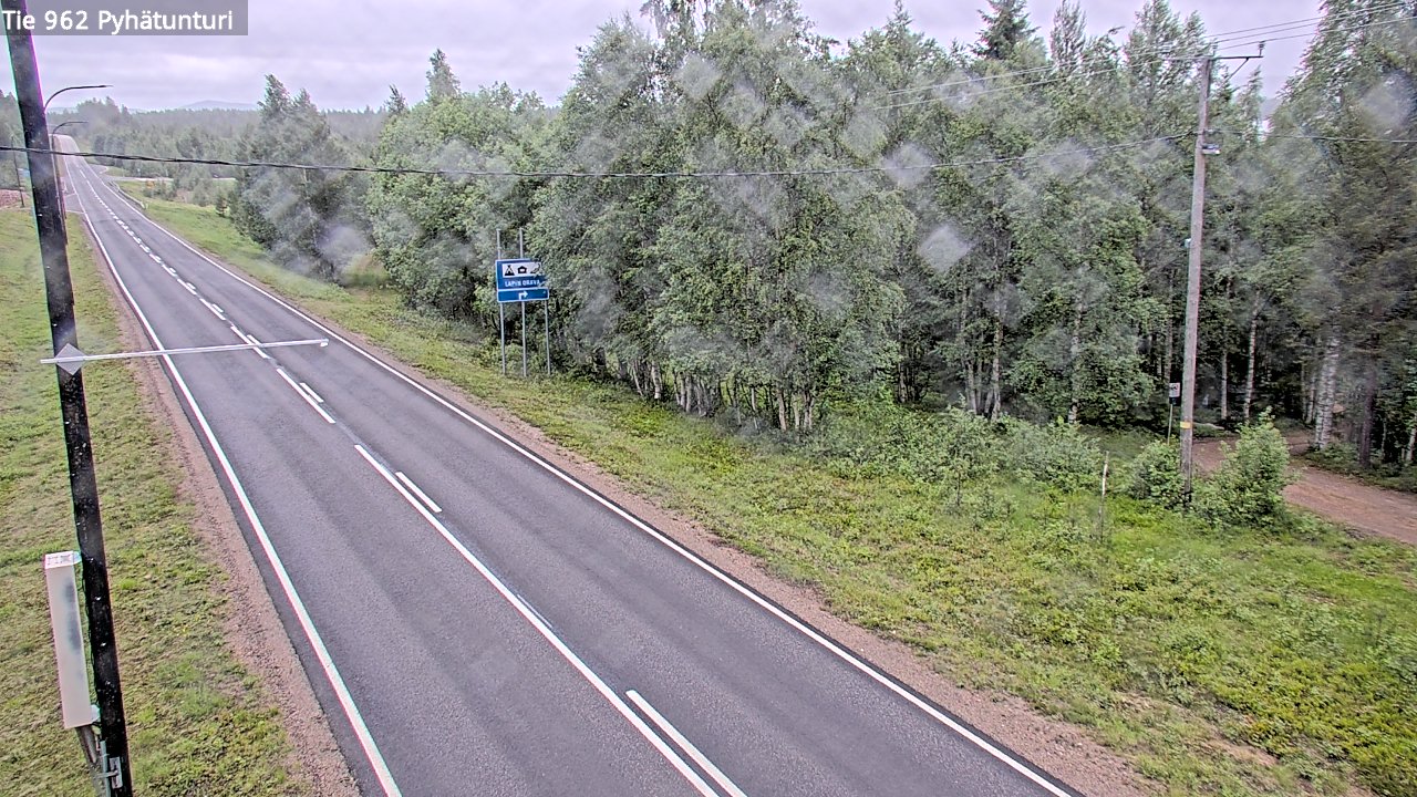 Weather Camera Image Väg 962 Pelkosenniemi Pyhätunturi, Pelkosenniemi, Lappi